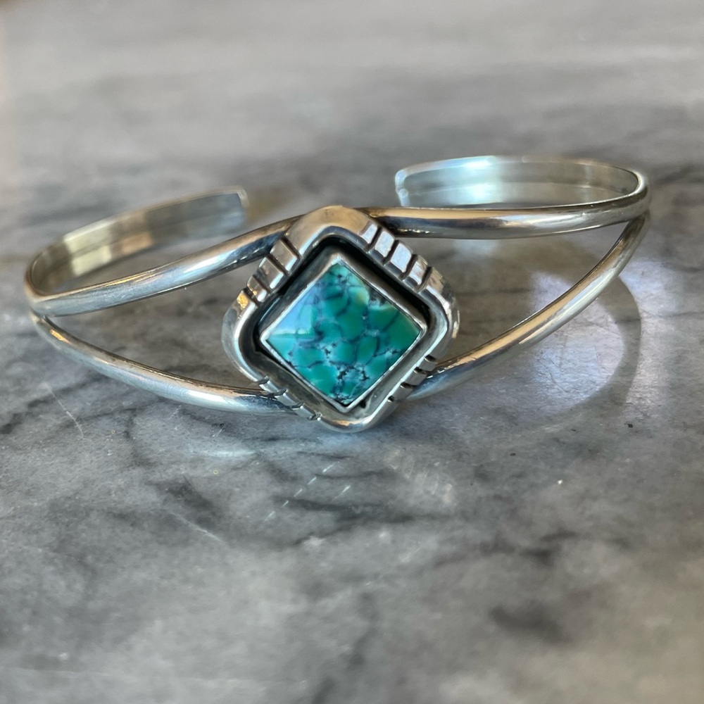 Native American Style Solid 925 Sterling Silver B… - image 2